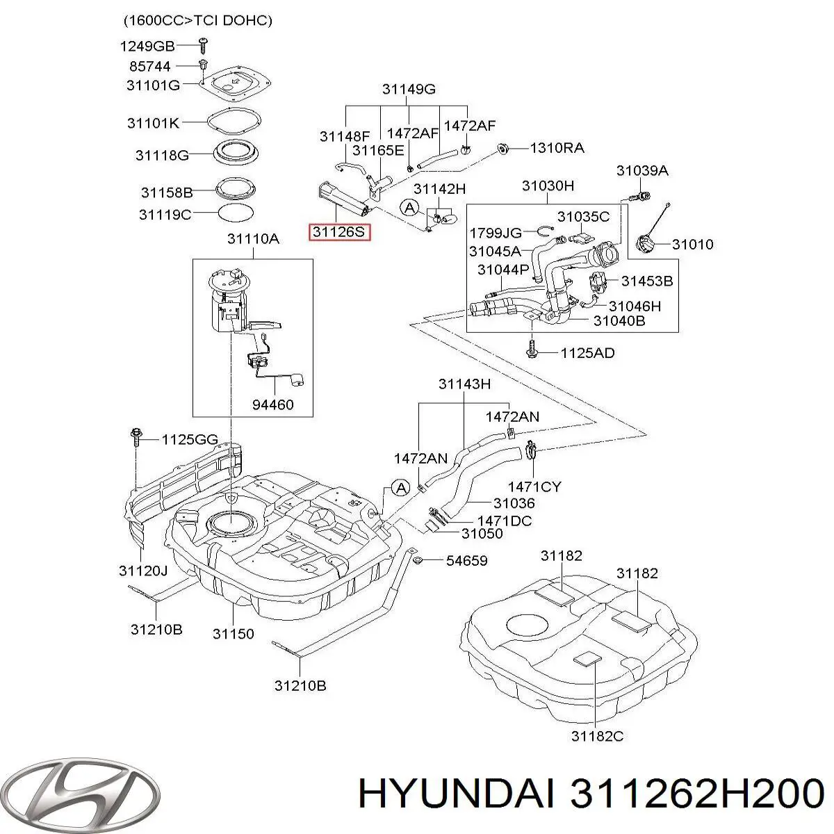  Hyundai/Kia 311262H200 ціна, від 5.07 USD