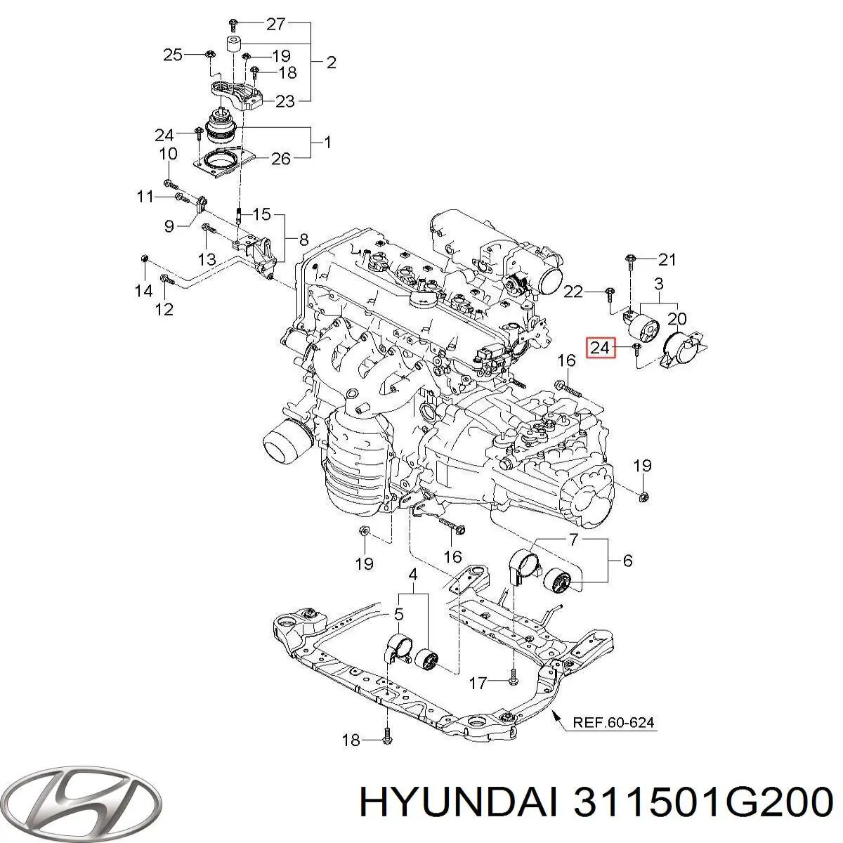  Бак паливний Hyundai Accent 