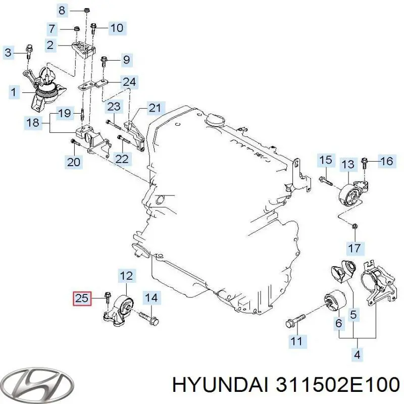 Б/бак Hyundai/Kia 311502E100 ціна, від 233.37 USD