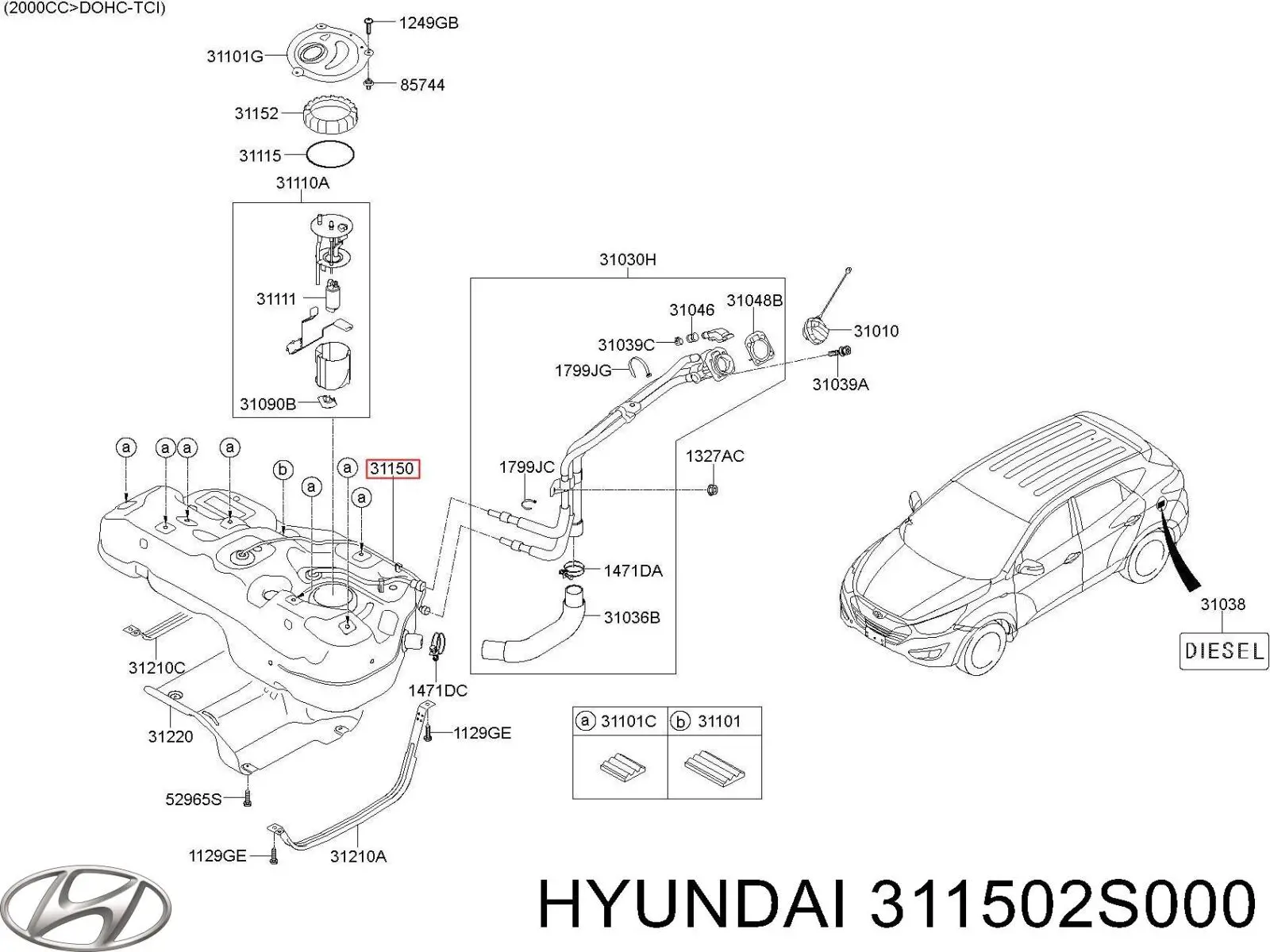 Купити Паливний бак Hyundai Tucson II TM