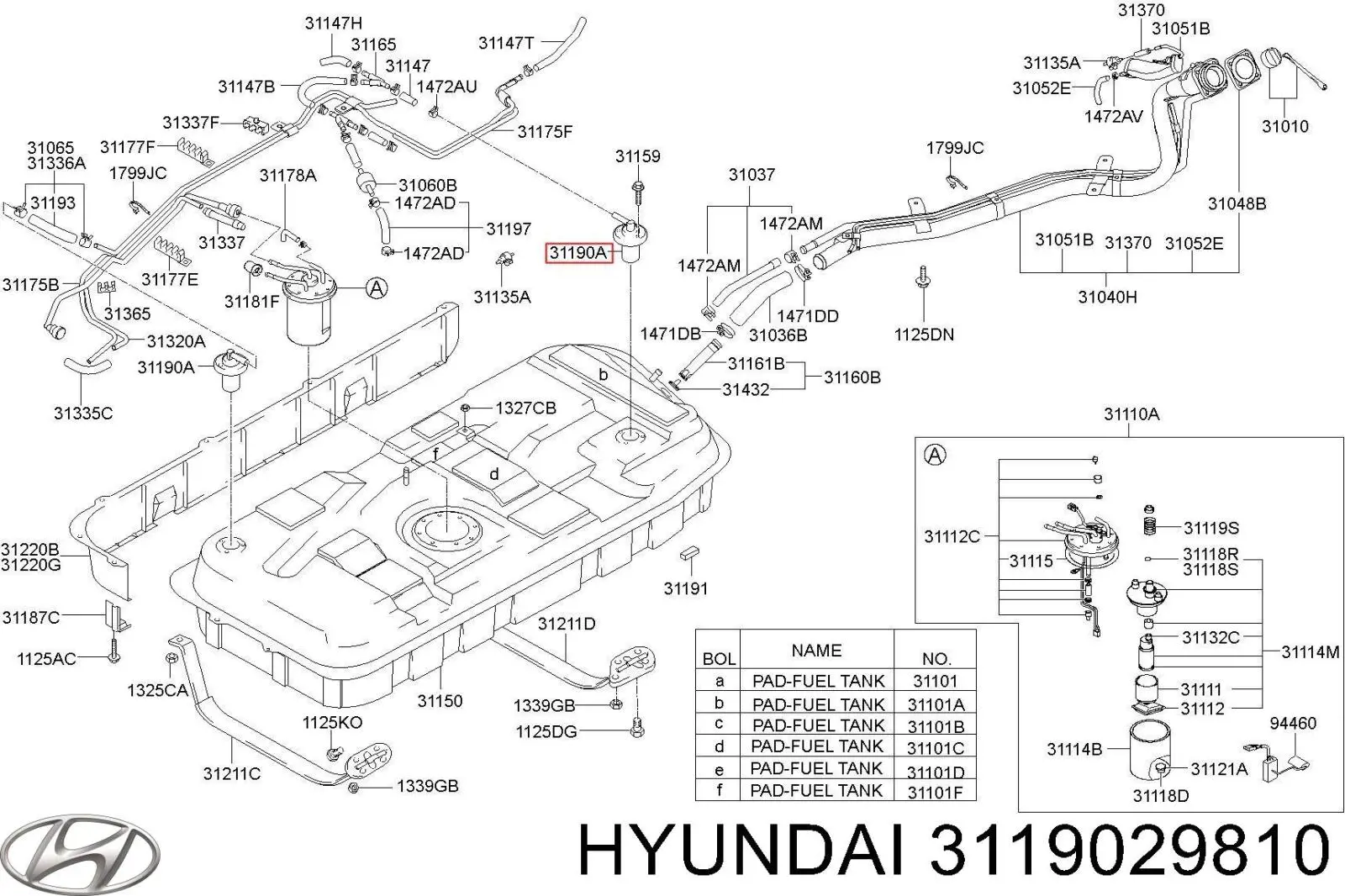  Hyundai/Kia 3119029810 ціна, від 12.67 USD