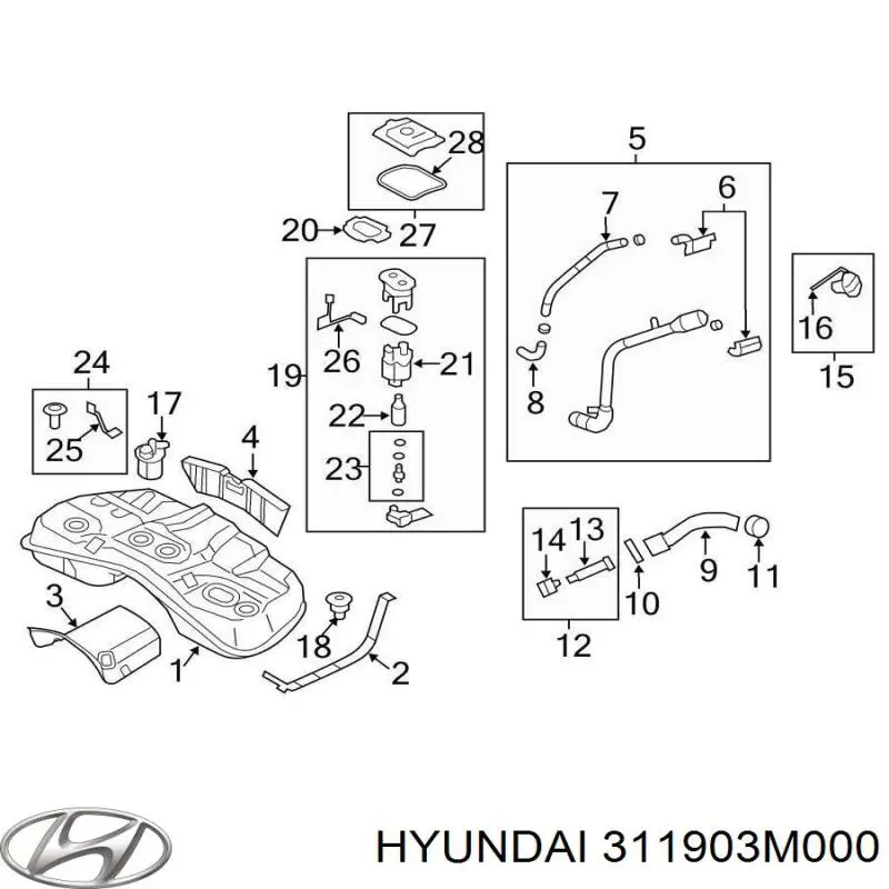 Клапан регулювання тиску палива Hyundai/Kia 311903M000 ціна, від 24.07 USD