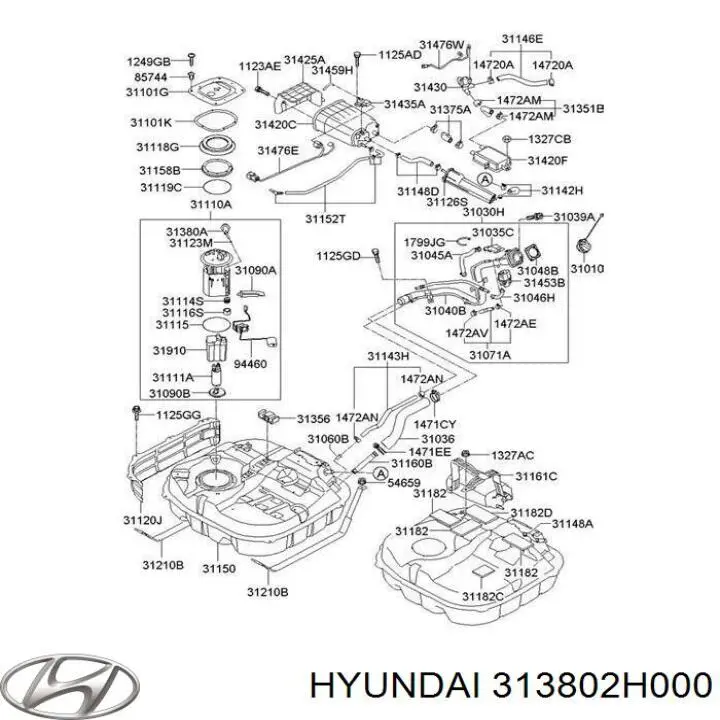 Регулятор тиску палива Hyundai/Kia 313802H000 ціна, від 18.46 USD