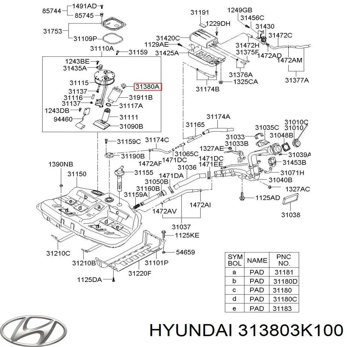  Hyundai/Kia 313803K100 ціна, від 46.62 USD