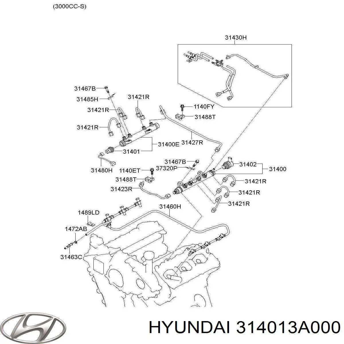Рампа форсунок системи упорскування палива Hyundai/Kia 314013A000 ціна, від 43.99 USD