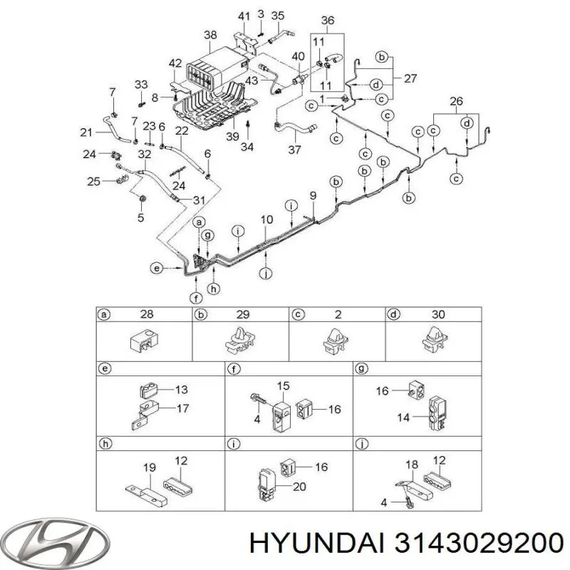 Клапан вентиляції бензобака Hyundai/Kia 3143029200 ціна, від 29.59 USD