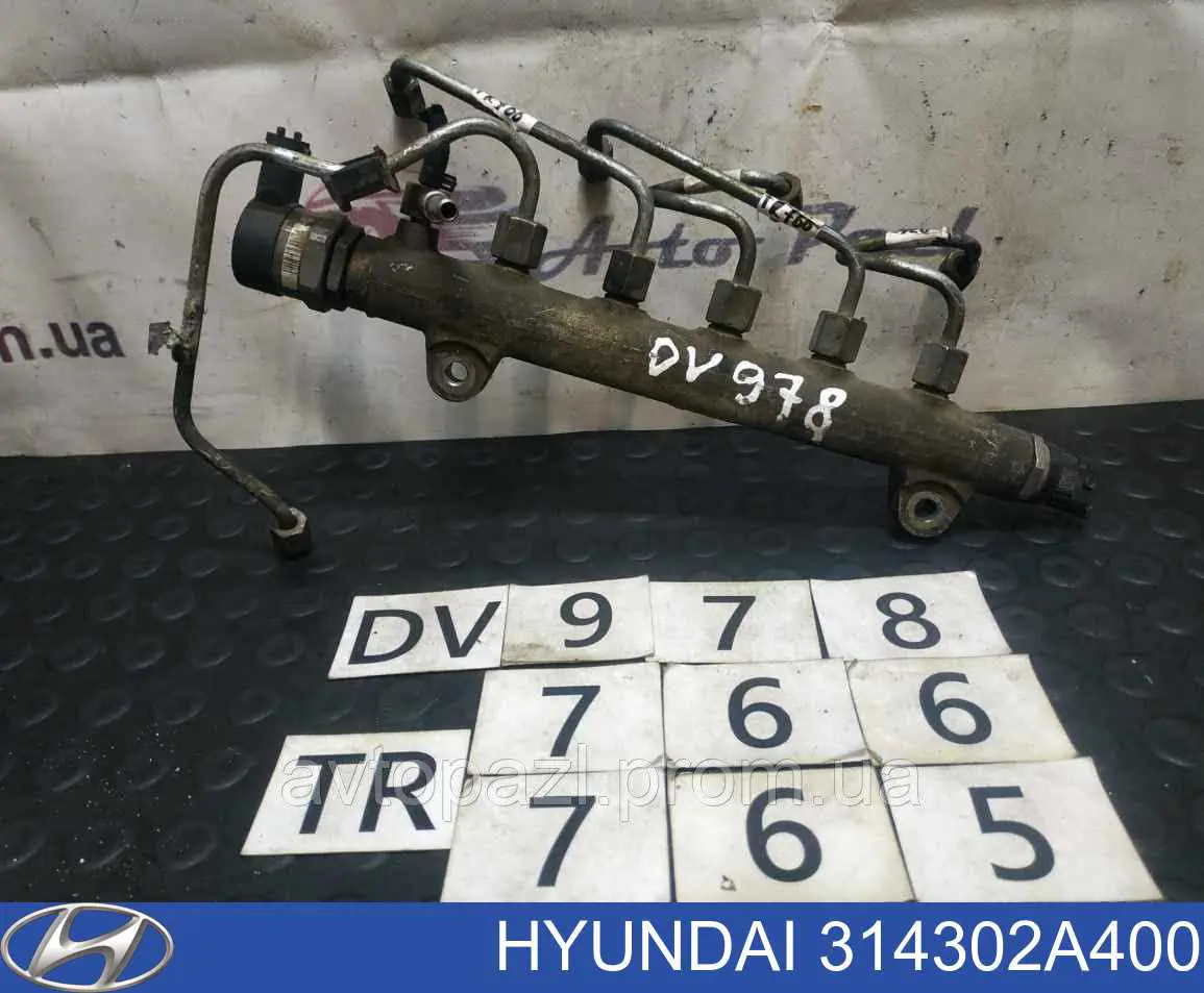 314302A400 Hyundai/Kia Трубка паливна форсунки 2-го циліндру