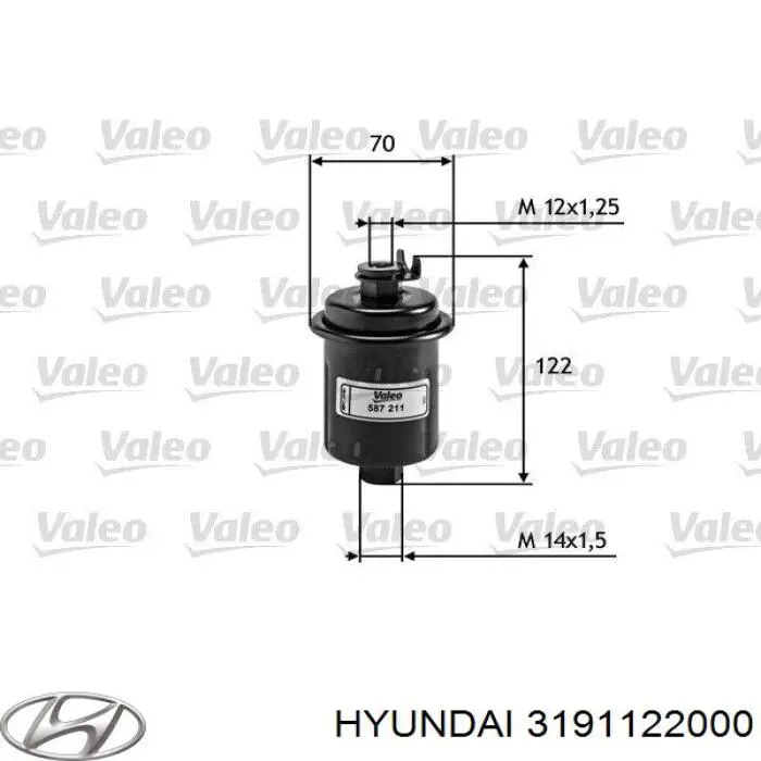 Купити 3191122000 Hyundai/Kia Фільтр-відстійник палива грубої очистки