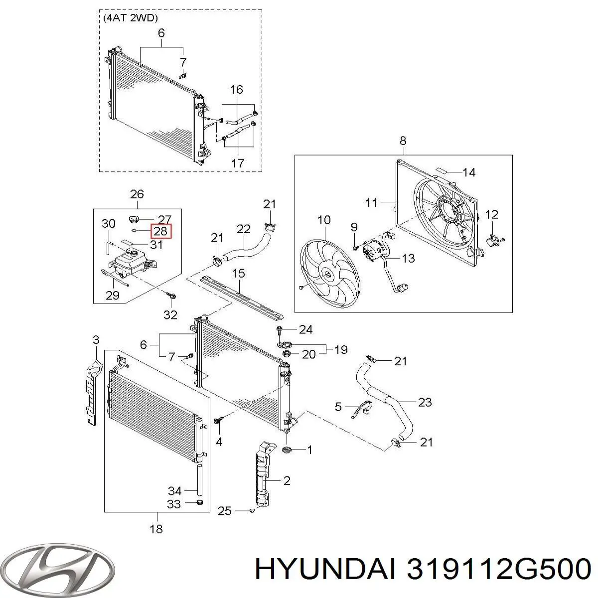Купити 319112G500 Hyundai/Kia Фільтр-відстійник палива грубої очистки