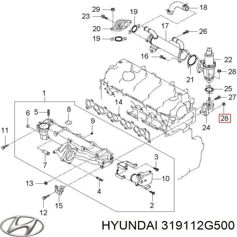 Фільтр паливний S319112G500 Hyundai/Kia