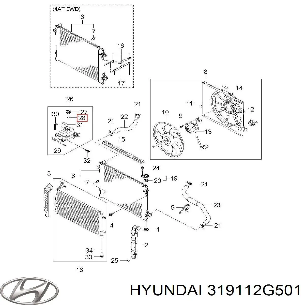Купити 319112G501 Hyundai/Kia Фільтр-відстійник палива грубої очистки
