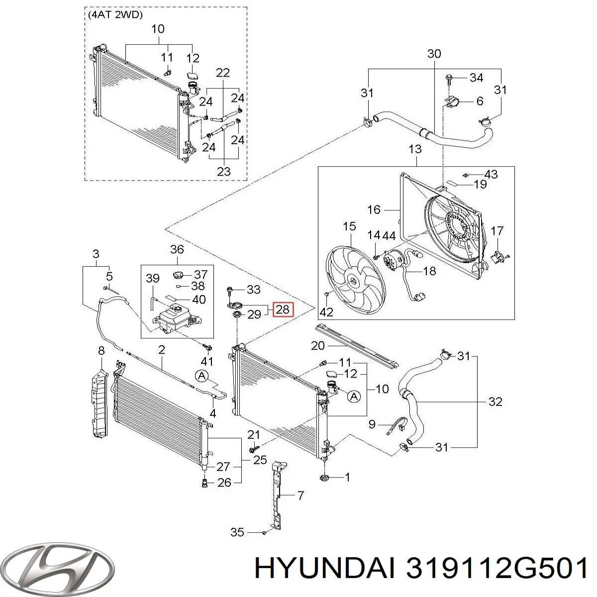 Фільтр паливний 319112G501 Hyundai/Kia