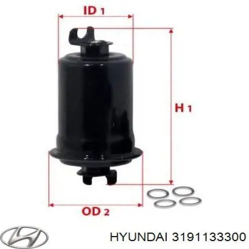 3191133300 Hyundai/Kia Фільтр палива
