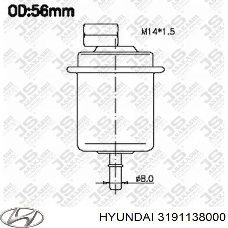 3191138000 Hyundai/Kia фільтр паливний