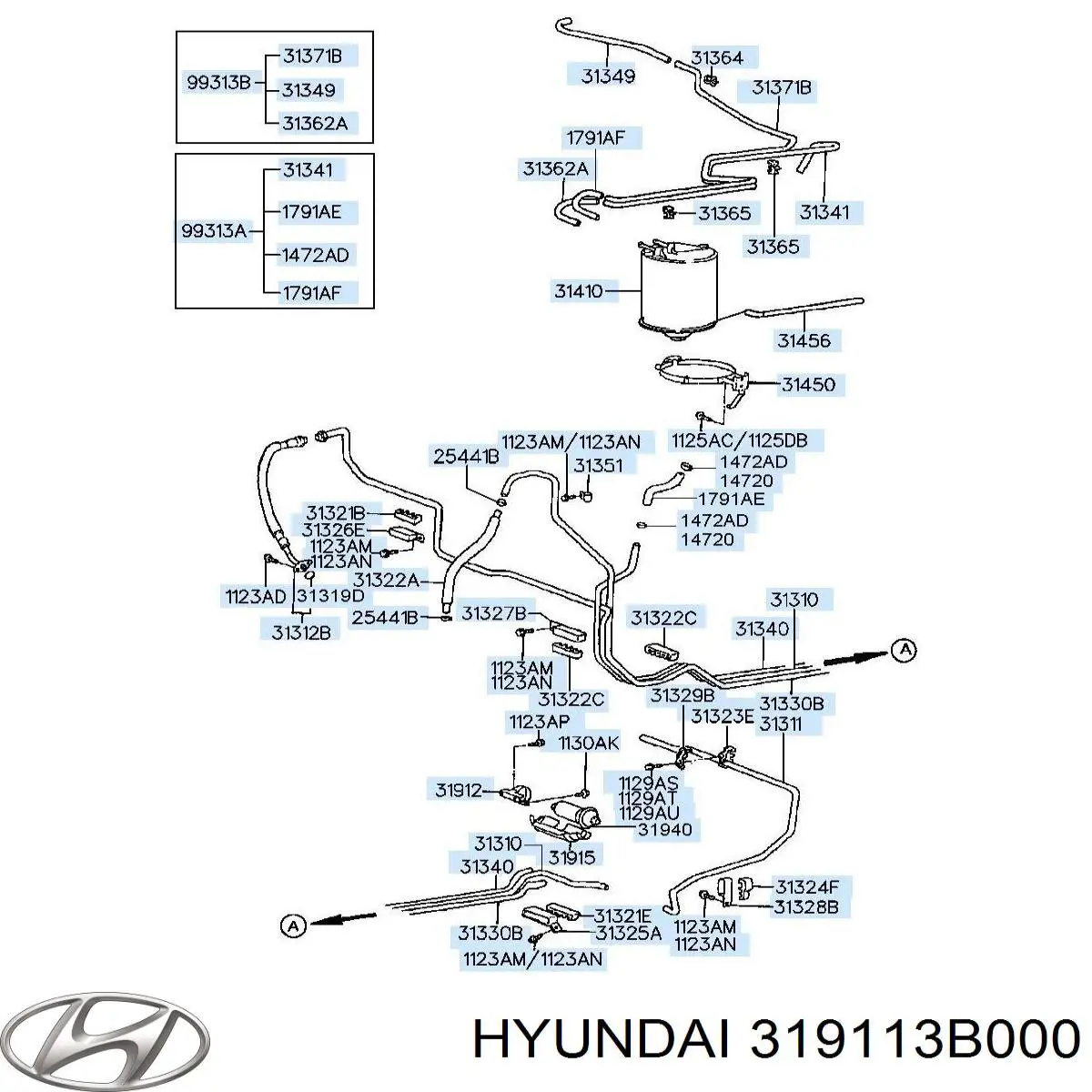 Паливний фільтр 319113B000 Hyundai/Kia