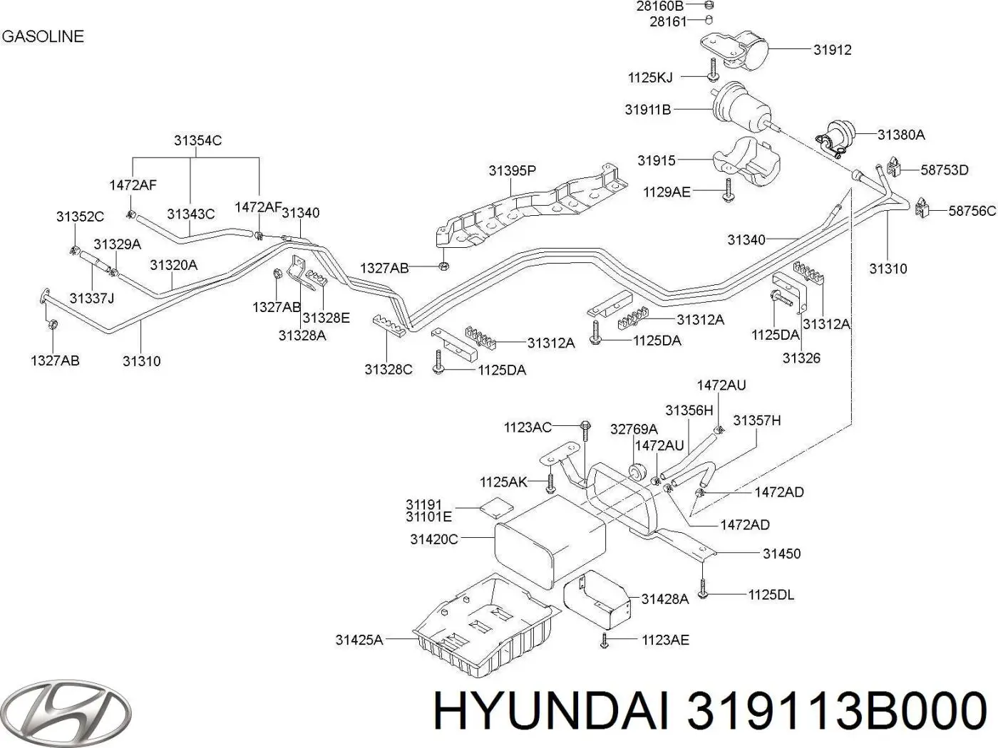 319113B000 Hyundai/Kia Фільтр палива