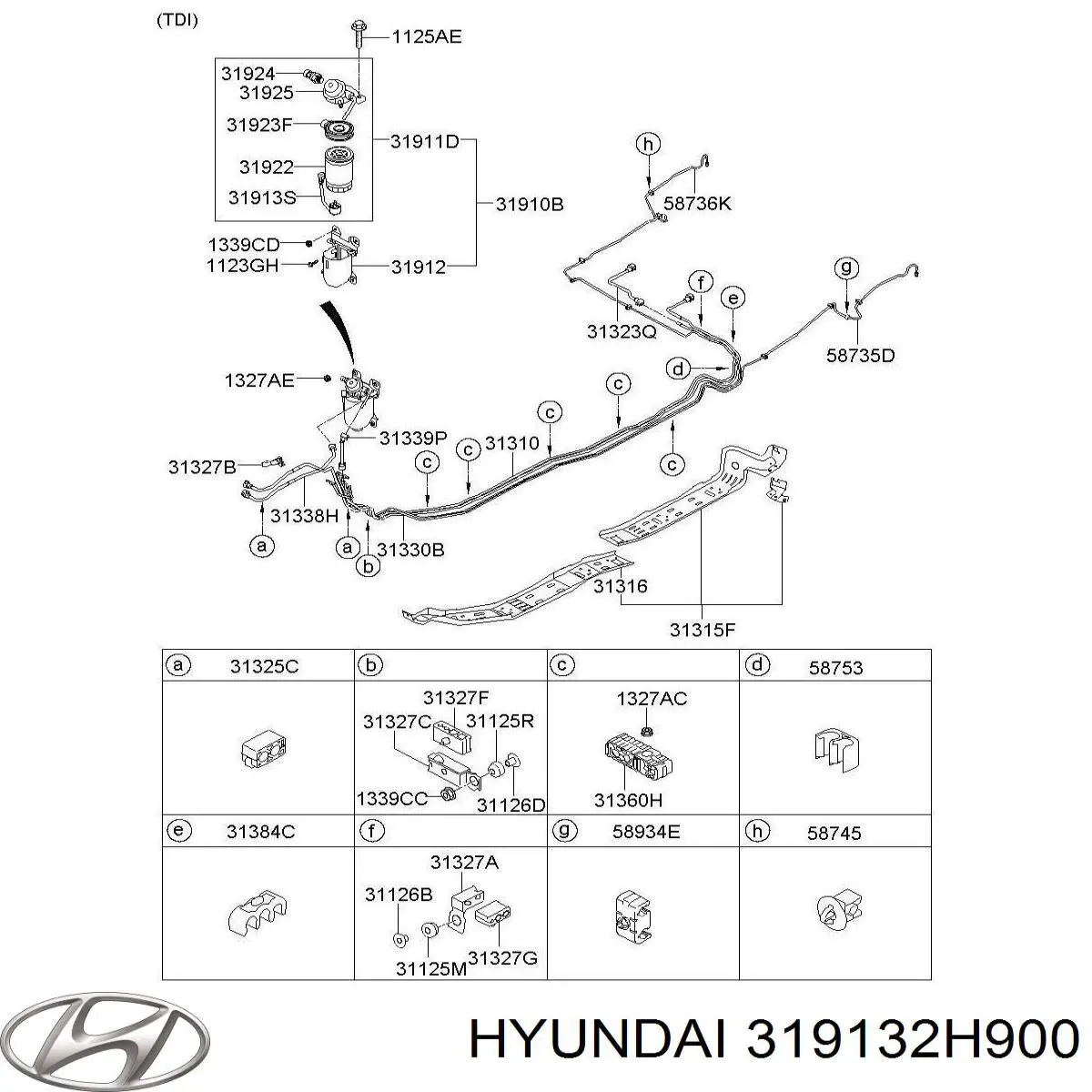 Датчик рівня води паливного фільтра 319132H900 Hyundai/Kia