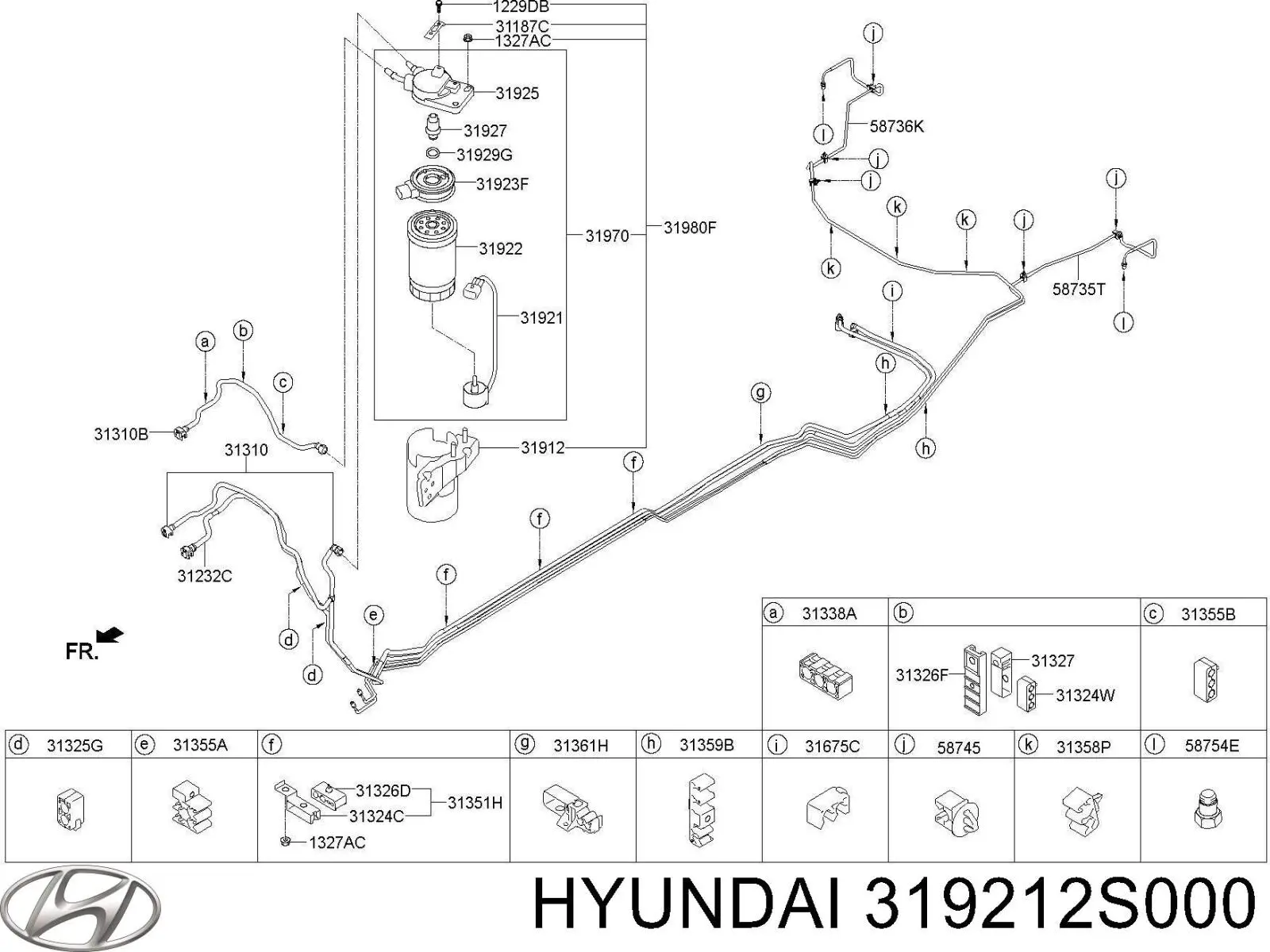 Датчик рівня води паливного фільтра Hyundai/Kia 319212S000 ціна, від 19.89 USD