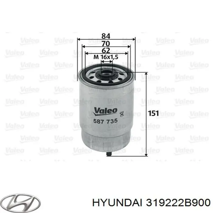 Паливний фільтр 319222B900 Hyundai/Kia