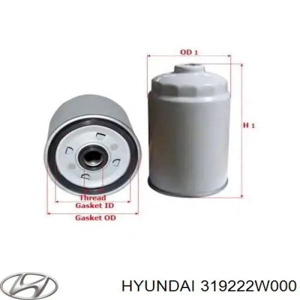 Купити 319222W000 Hyundai/Kia Фільтр-відстійник палива грубої очистки