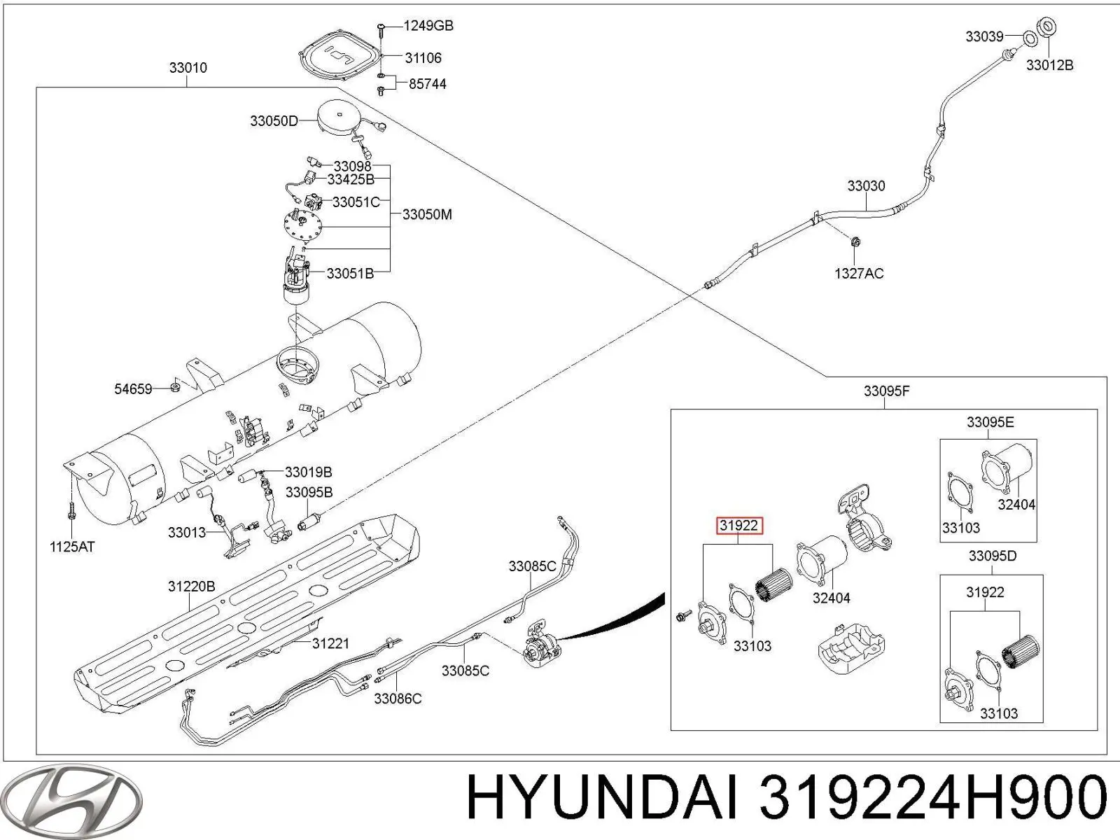 319224H900 Hyundai/Kia Фільтр палива