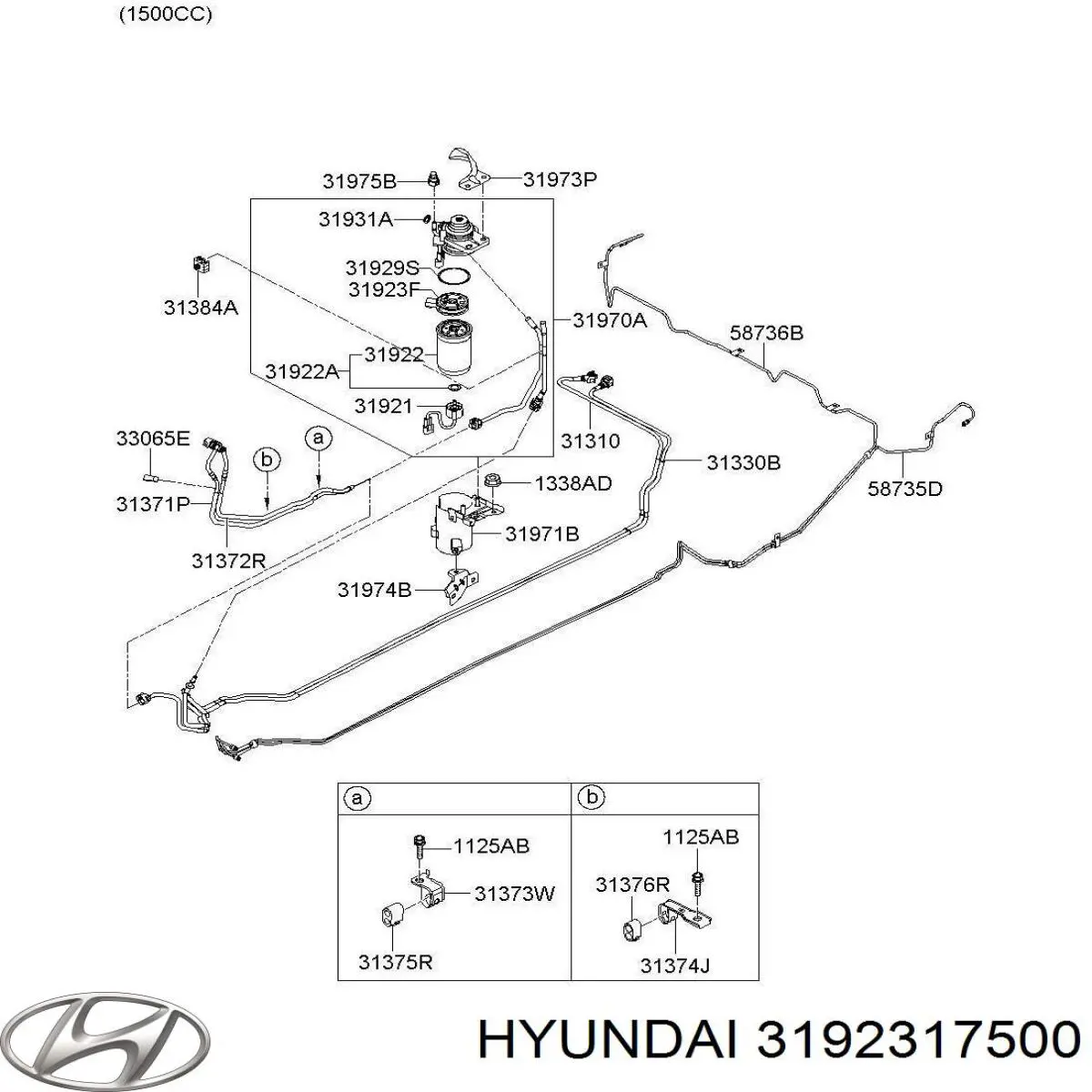 3192317500 Hyundai/Kia Підігрівач палива у фільтрі