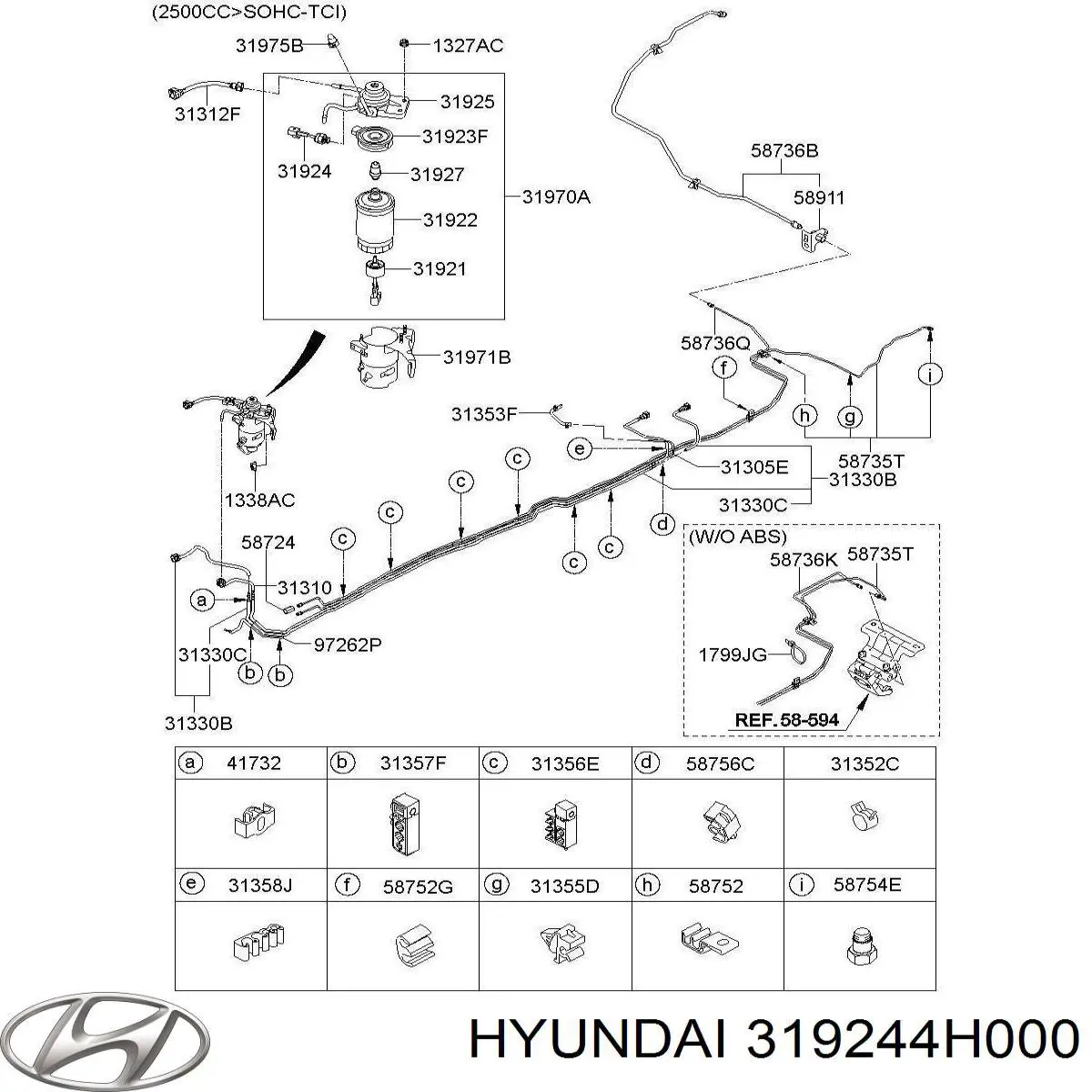 Датчик температури палива Hyundai/Kia 319244H000 ціна, від 16.54 USD