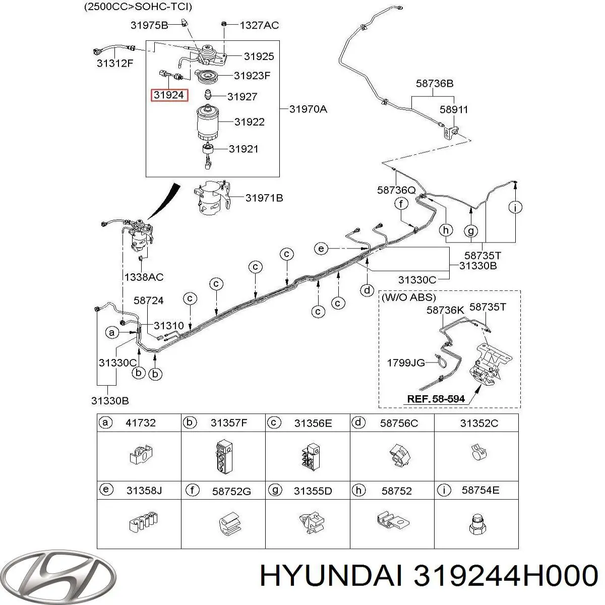 319244H000 Hyundai/Kia датчик ТНВТ