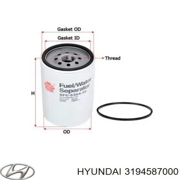 3194587000 Hyundai/Kia Фільтр палива