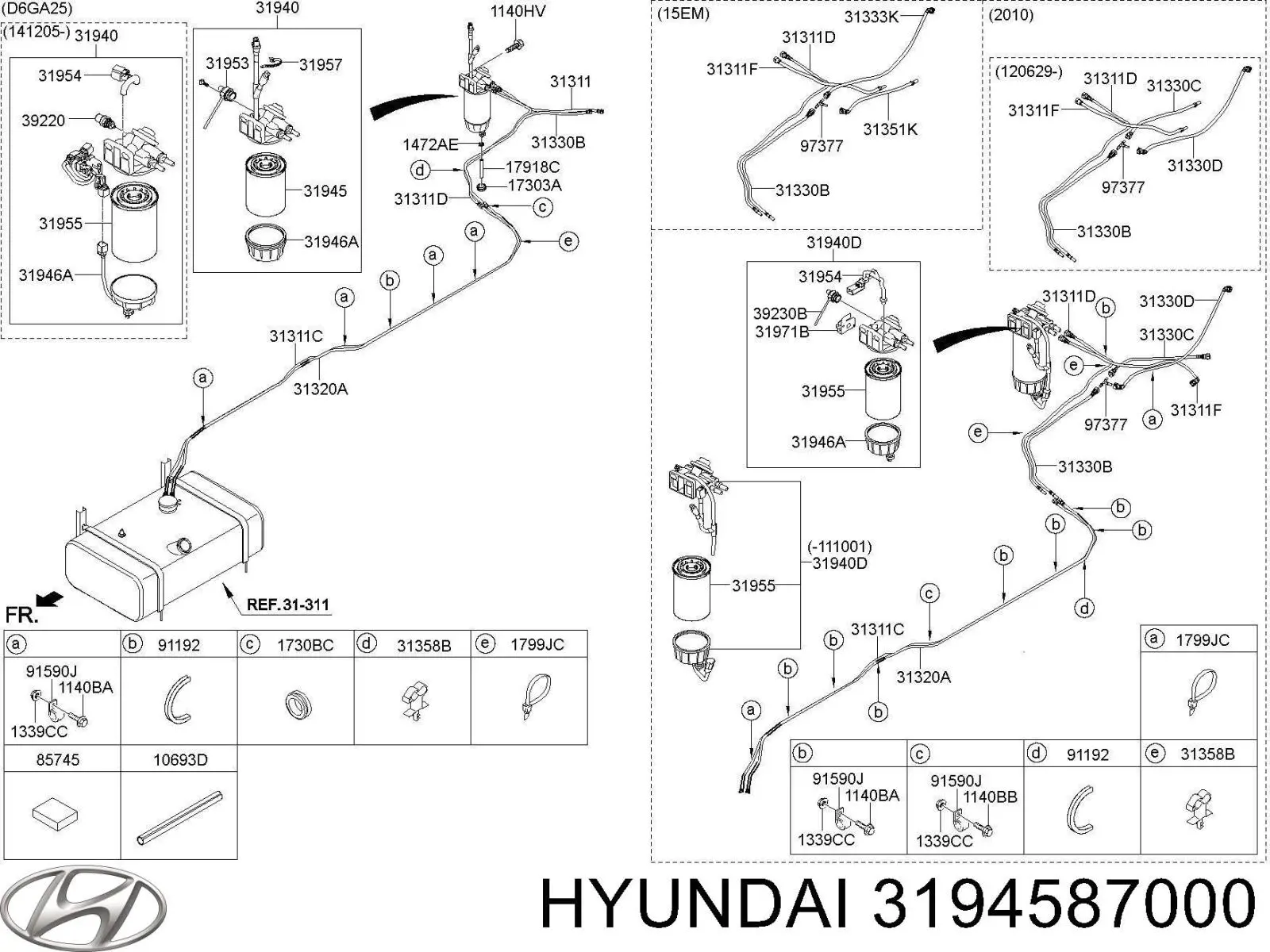 Купити 3194587000 Hyundai/Kia Фільтр-відстійник палива грубої очистки