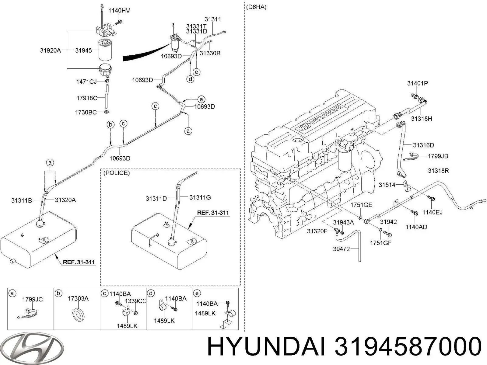 Паливний фільтр 3194587000 Hyundai/Kia