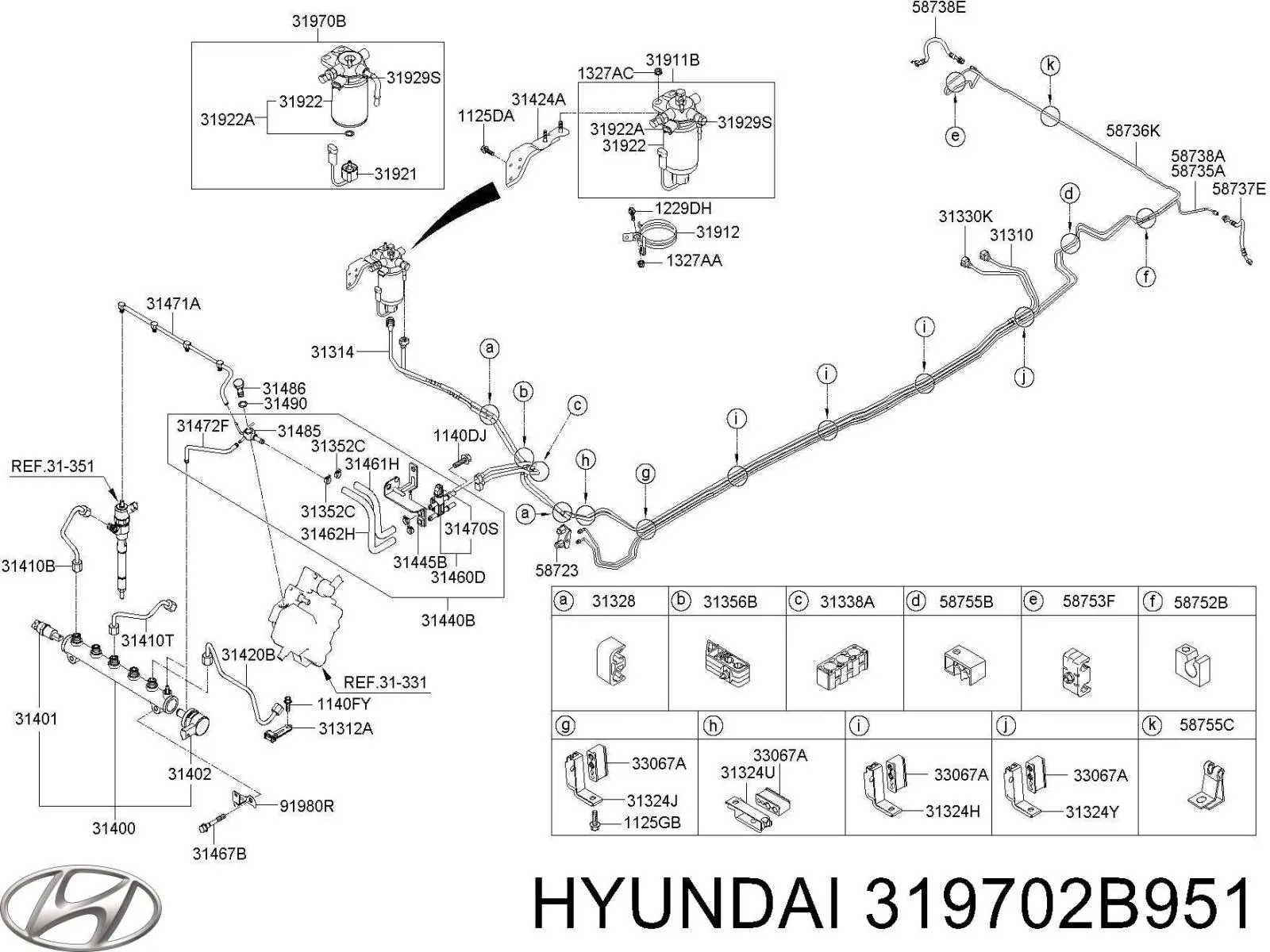  Hyundai/Kia 319702B951 ціна, від 25.34 USD