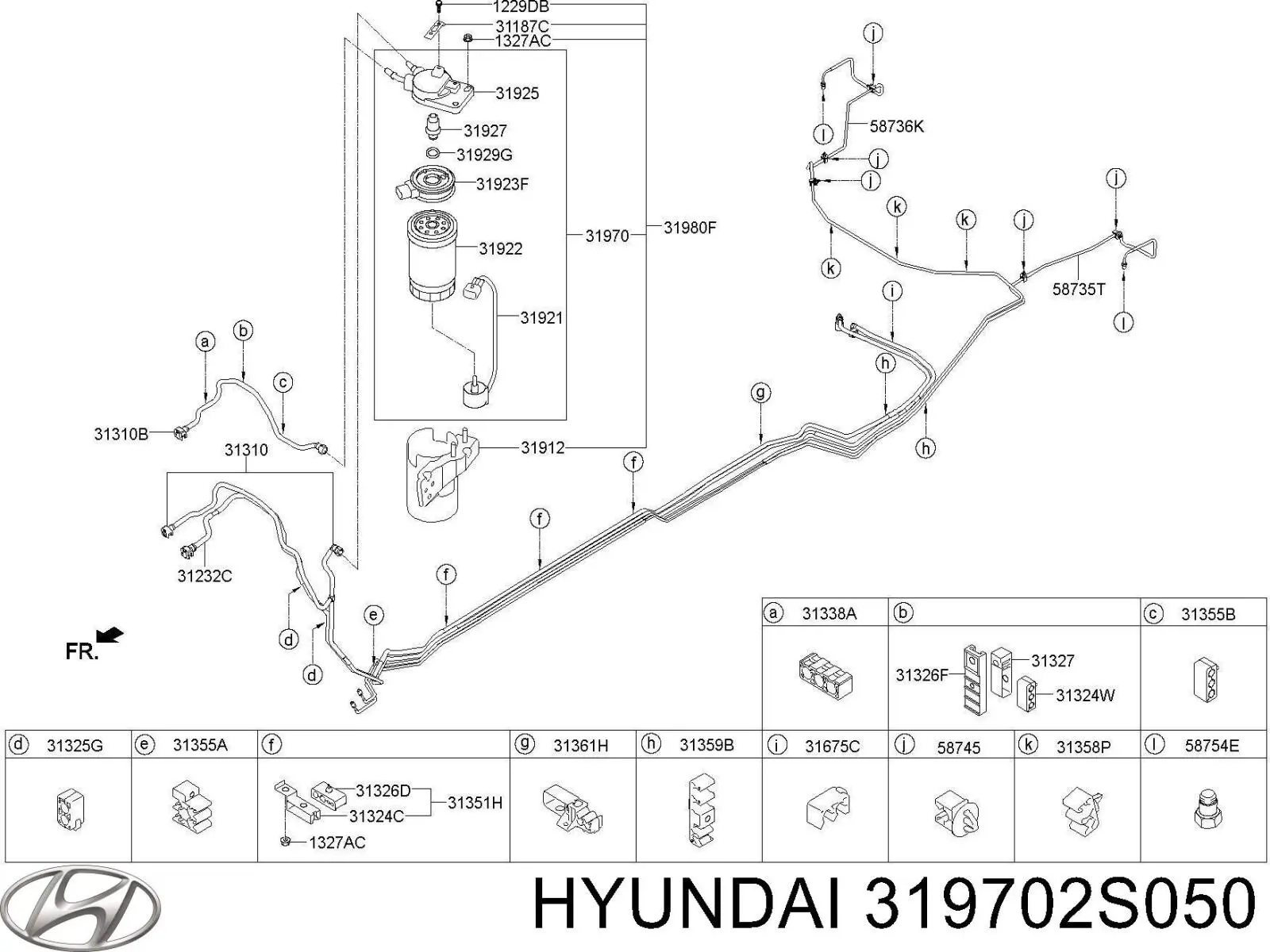 Фільтр тонкого очищення палива Hyundai/Kia 319702S050 ціна, від 128.53 USD