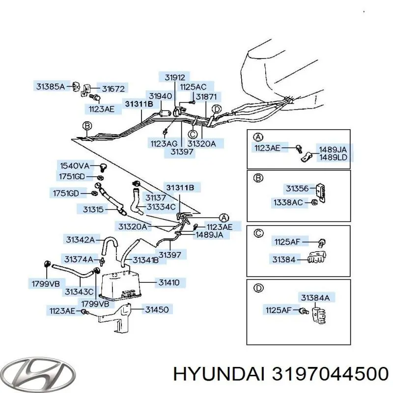 Купити 3197044500 Hyundai/Kia Фільтр-відстійник палива грубої очистки