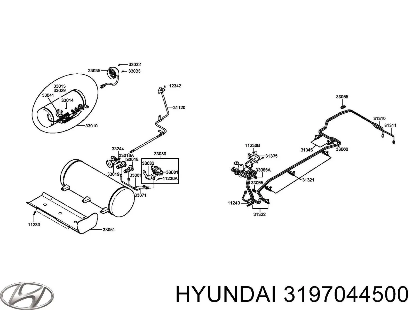 3197044500 Hyundai/Kia фільтр паливний