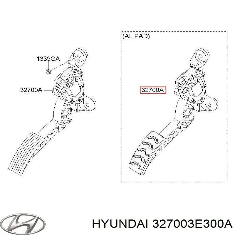 Педаль газу 327003E300A Hyundai/Kia
