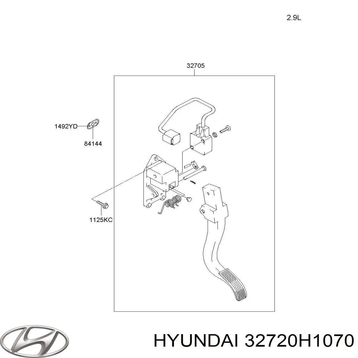 32720H1070 Hyundai/Kia Педаль газу (акселератора)