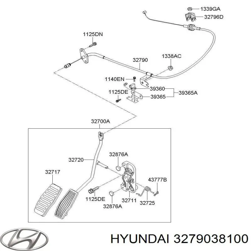 Педаль газу (акселератора) на Hyundai Sonata IV EF
