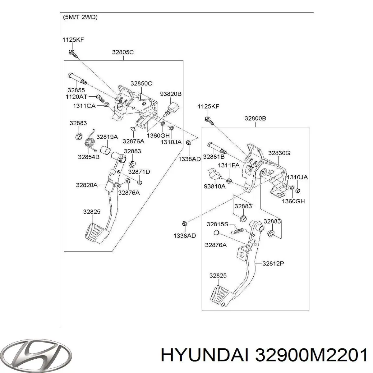32900M2201 Hyundai/Kia трос газу