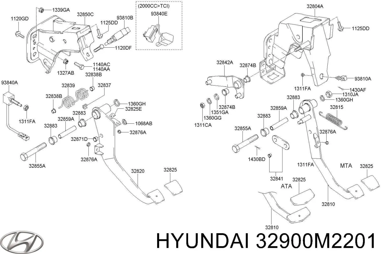 Трос газу Hyundai/Kia 32900M2201 ціна, від 33.69 USD