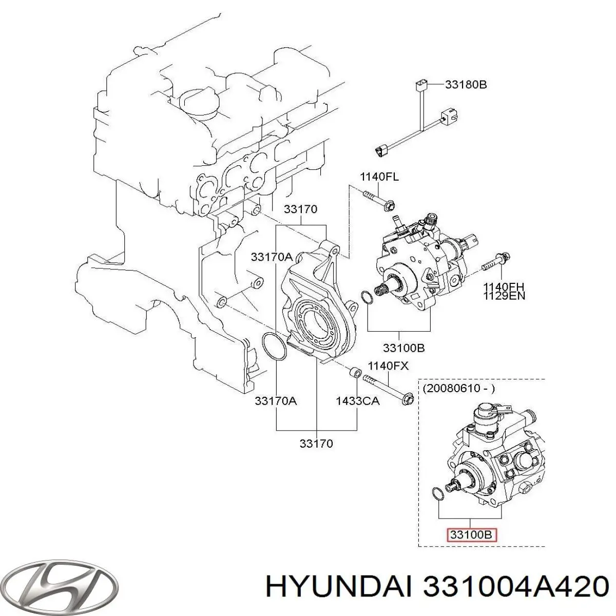 331004A420 Hyundai/Kia Насос паливний високого тиску (ПНВТ)
