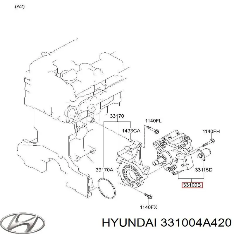 Насос паливний високого тиску Hyundai/Kia 331004A420 ціна, від 87.37 USD