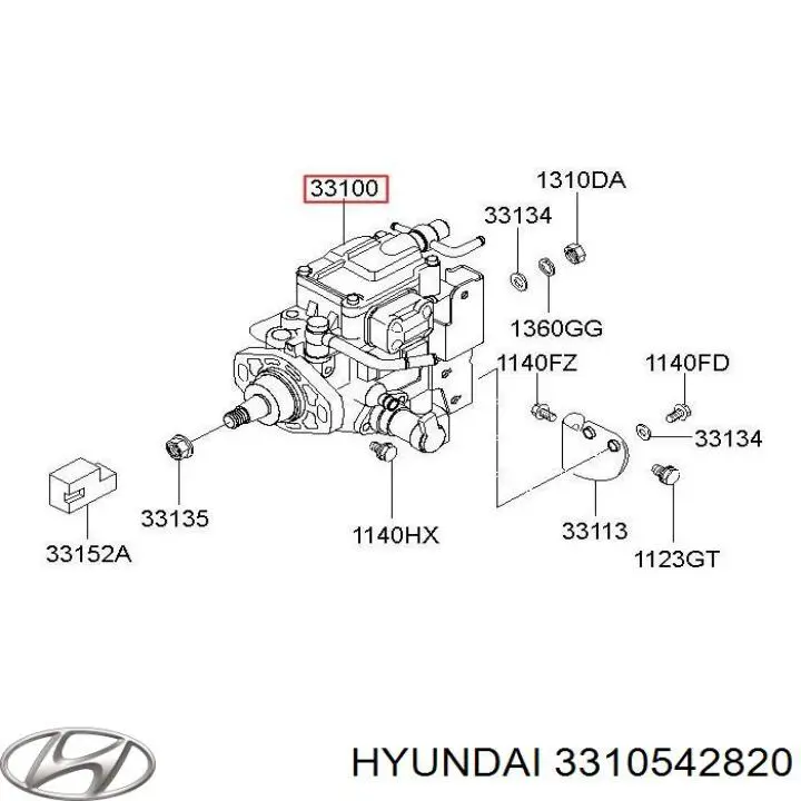 Насос паливний високого тиску Hyundai/Kia 3310542730 ціна, від 552.49 USD