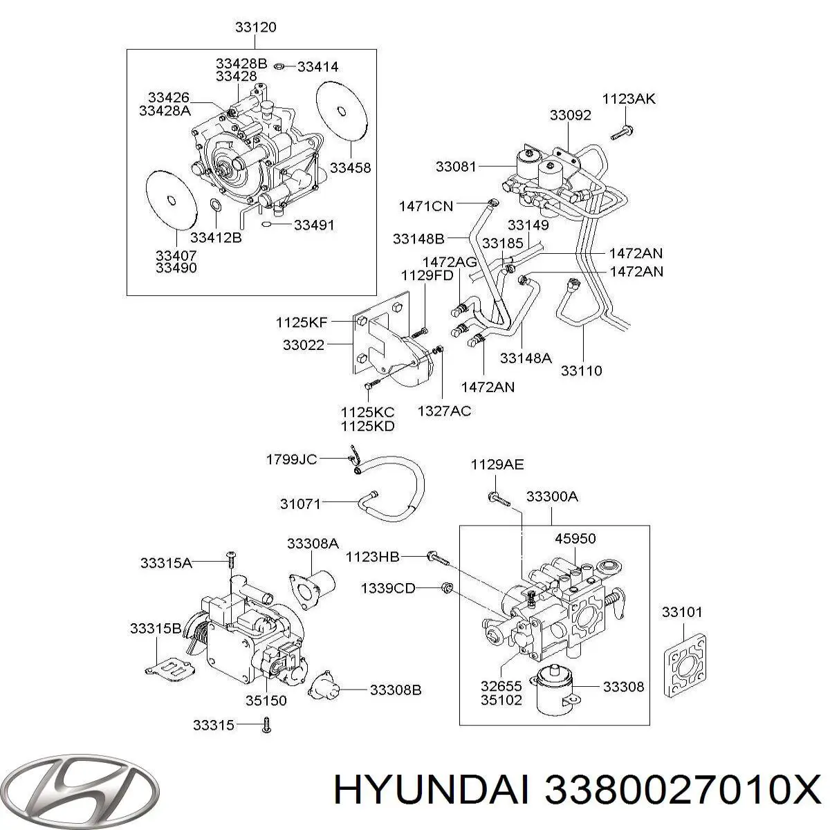 Форсунка паливна Hyundai/Kia 3380027010X ціна, від 55.25 USD