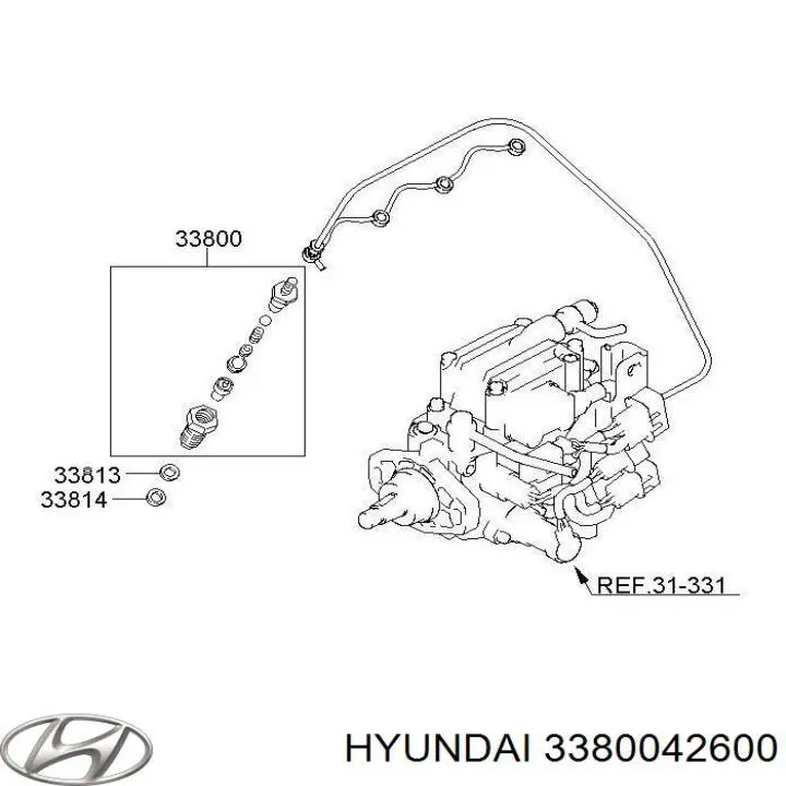 Купити 3380042600 Hyundai/Kia Форсунка дизельна в зборі, розпилювач + тримач