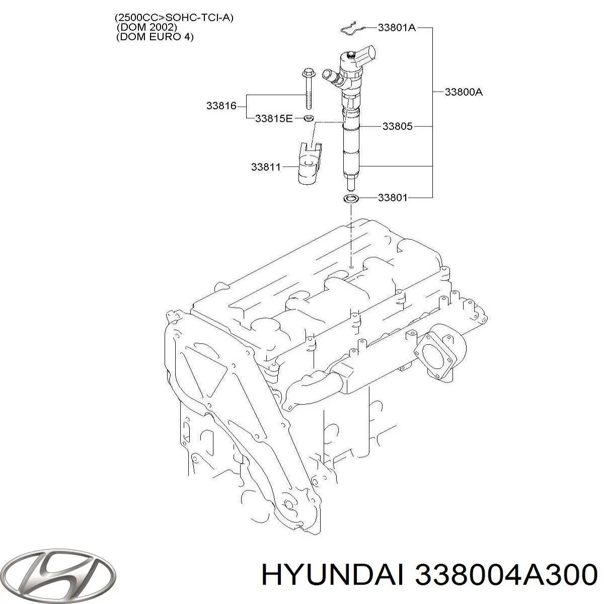 Паливні форсунки 338004A300 Hyundai/Kia