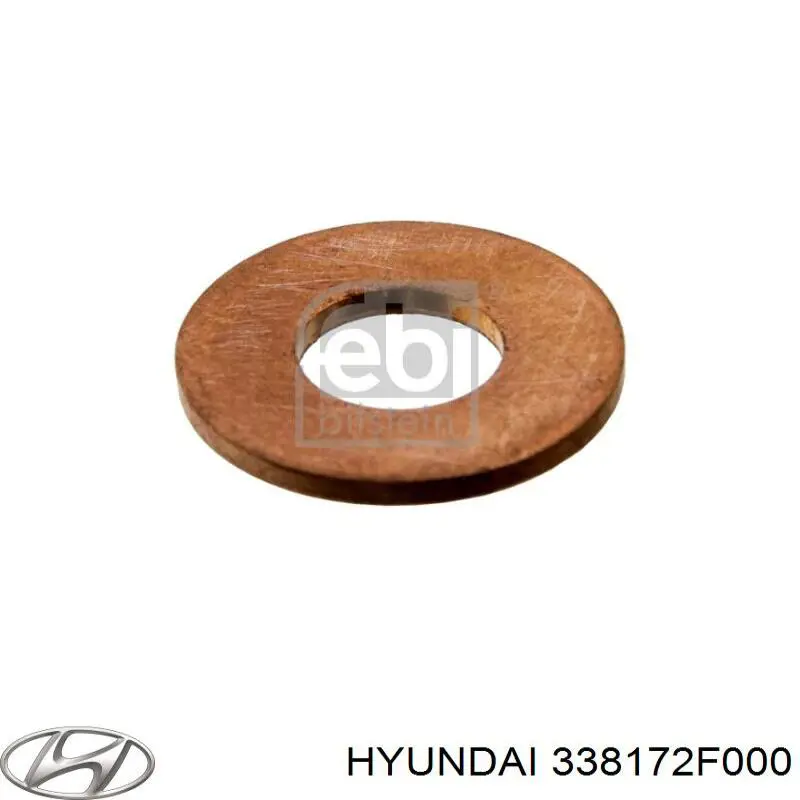338172F000 Hyundai/Kia кільце ущільнювача штуцера зворотного шланга форсунки