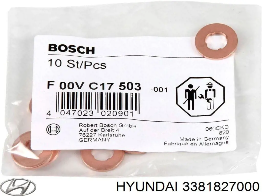 Ущільнююче кільце форсунок інжектора Hyundai/Kia 3381827000 ціна, від 0.82 USD