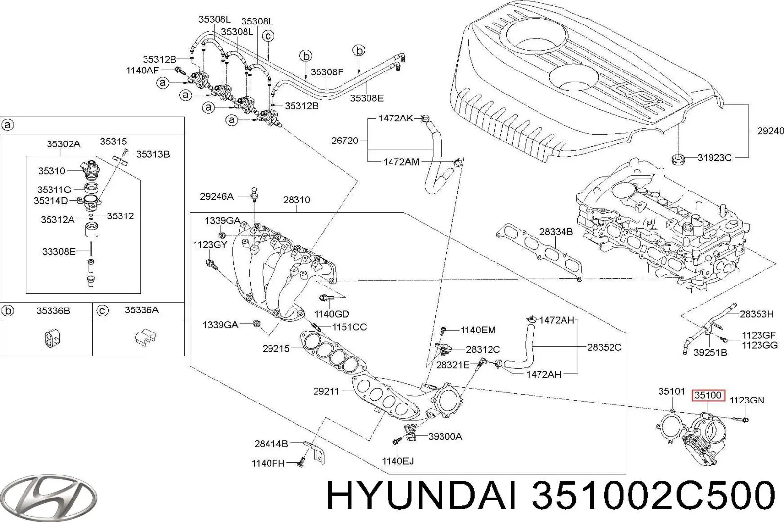  Дросільна заслінка Hyundai H-1 STAREX 