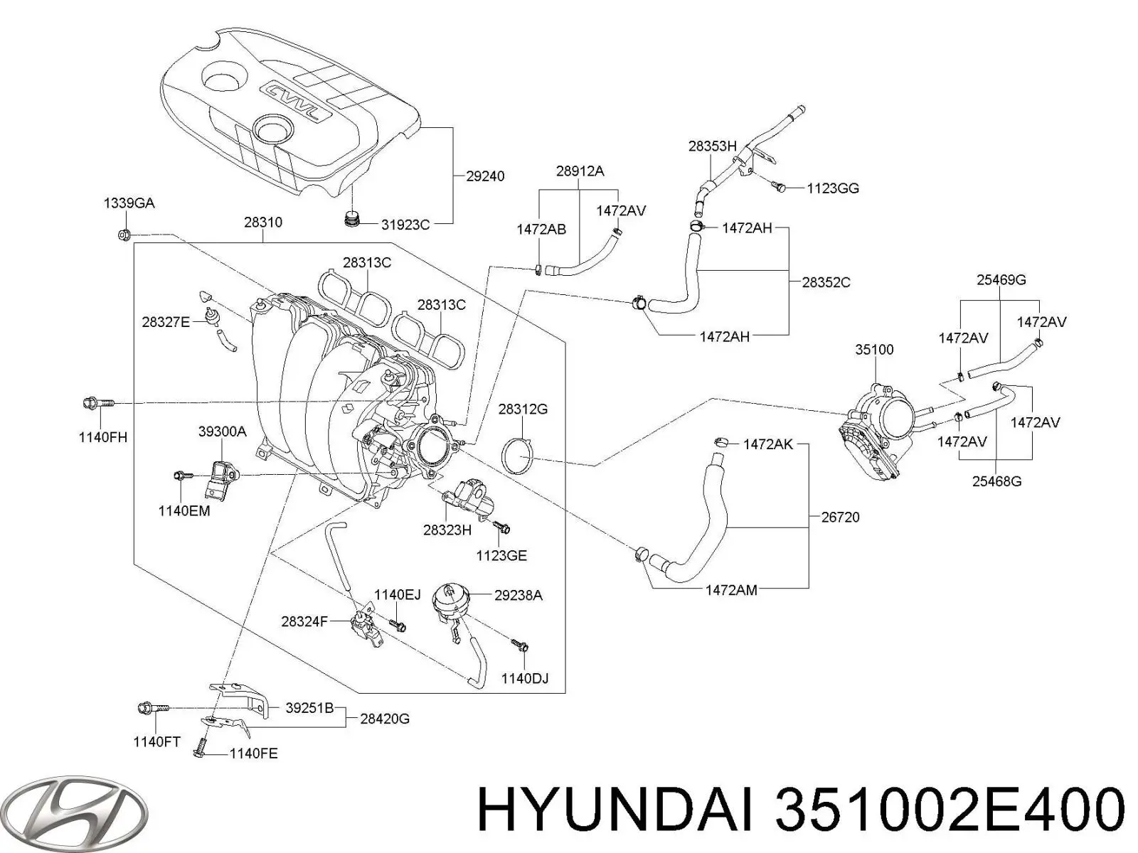 TQ39086 Tqparts Дросільна заслінка в зборі